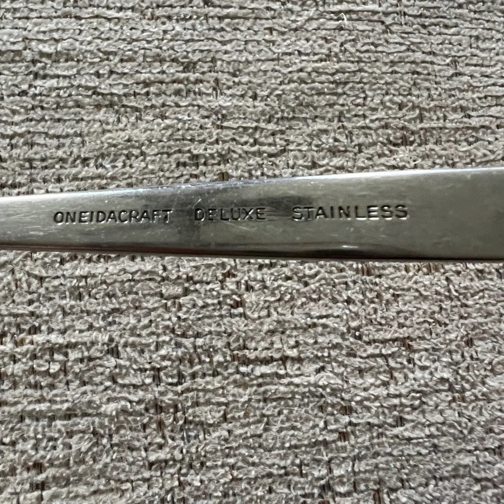 Oneidacraft‎ Deluxe Stainless Lasting Rose Salad Fork Mid Century Modern Floral